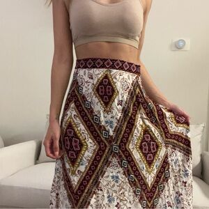 Bohemian Print Maxi Skirt